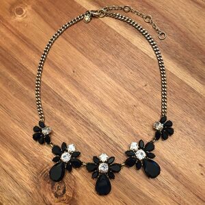 J.Crew | Black Pendant Statement Necklace | 17” Adjustable